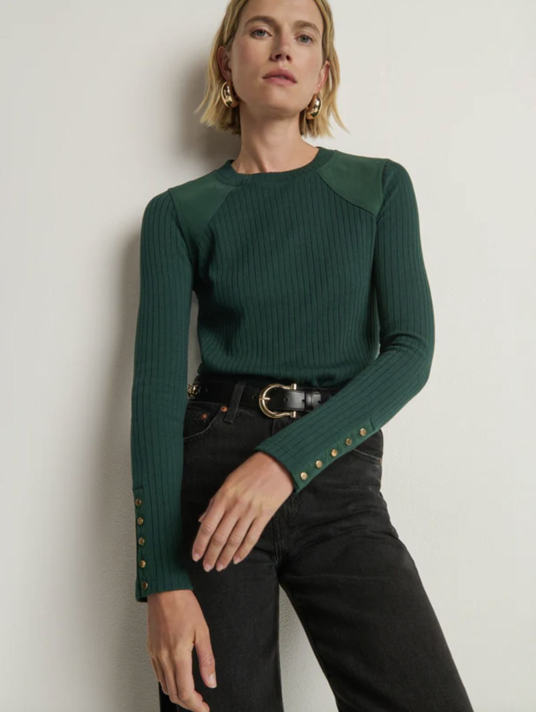 Nation Maxine Long Sleeve Shirt in Pine