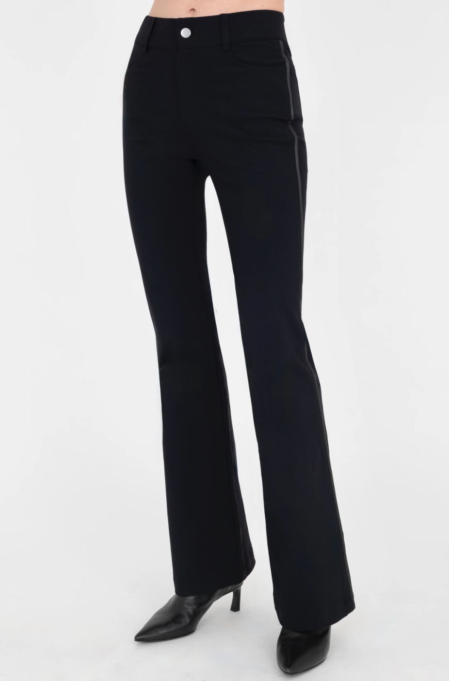 Elaine Kim Timothy Black/Vegan Stripe Pant