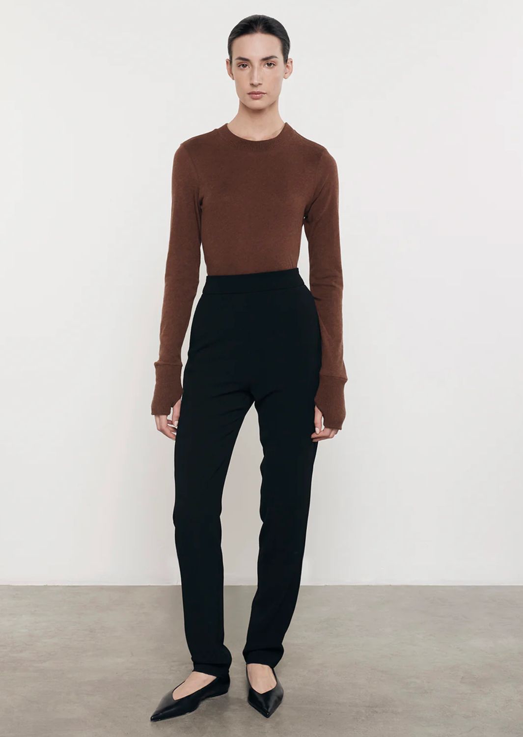 Enza Costa Easy Cuffed Cashmere Crew