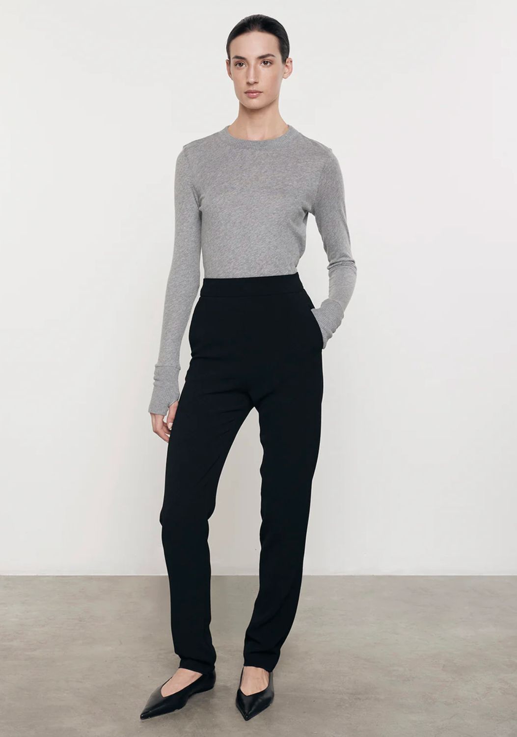 Enza Costa Easy Cuffed Cashmere Crew