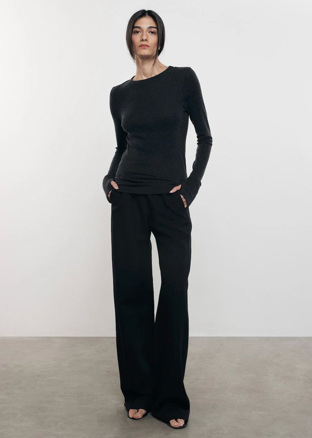 Enza Costa Easy Cuffed Cashmere Crew