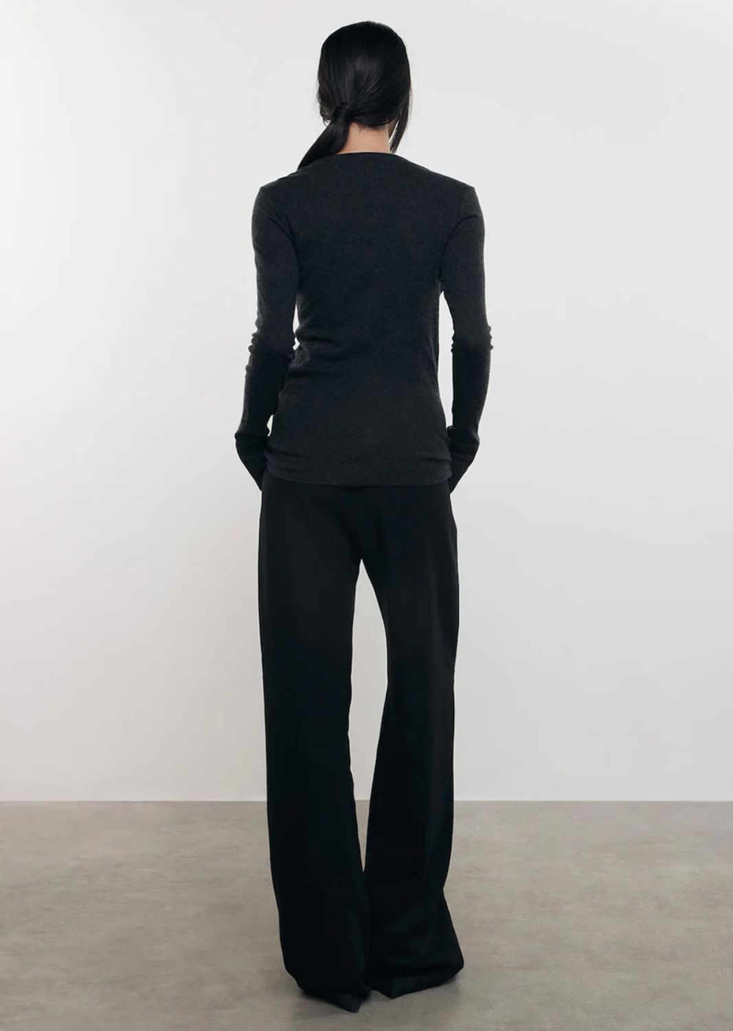 Enza Costa Easy Cuffed Cashmere Crew
