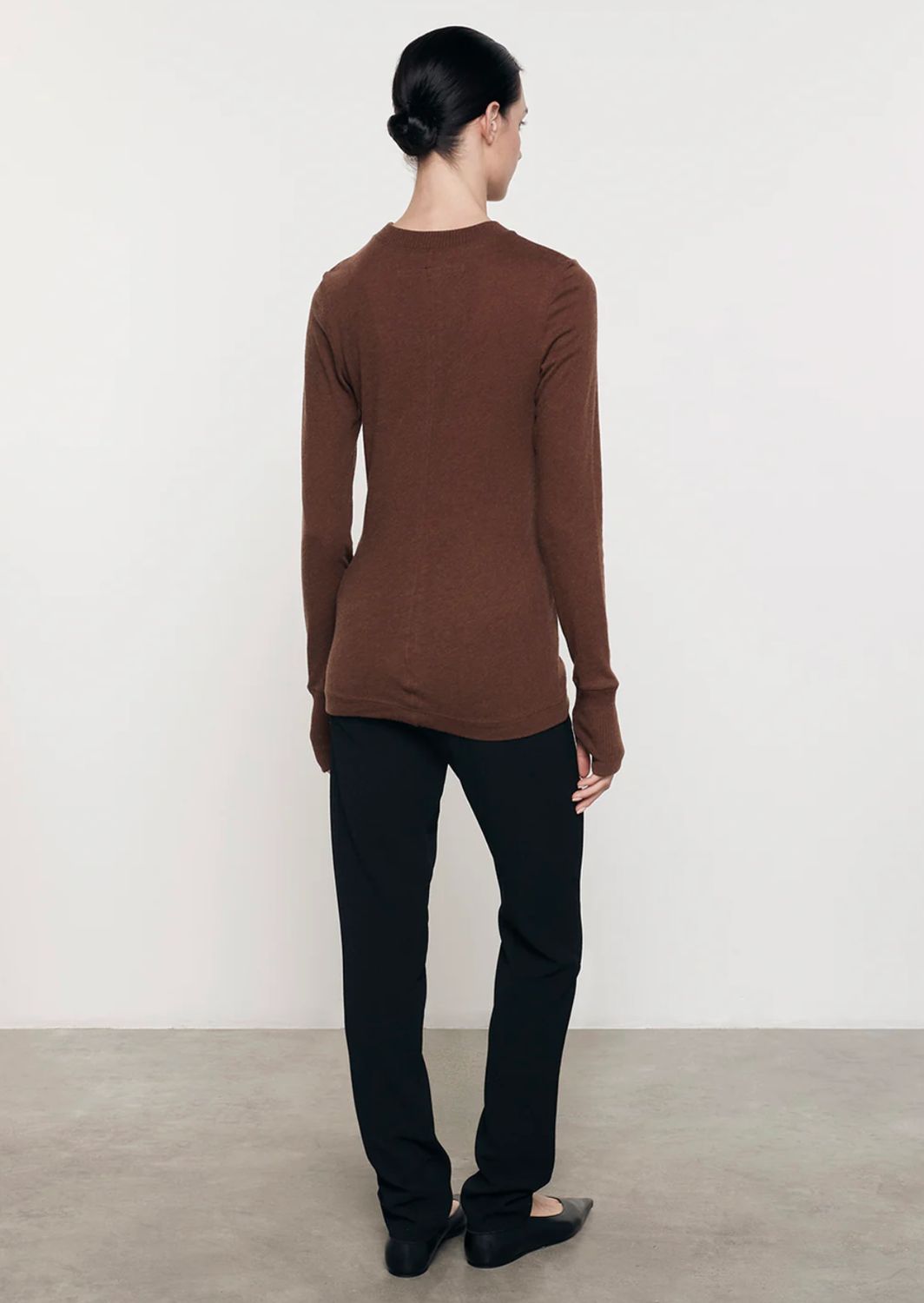 Enza Costa Easy Cuffed Cashmere Crew