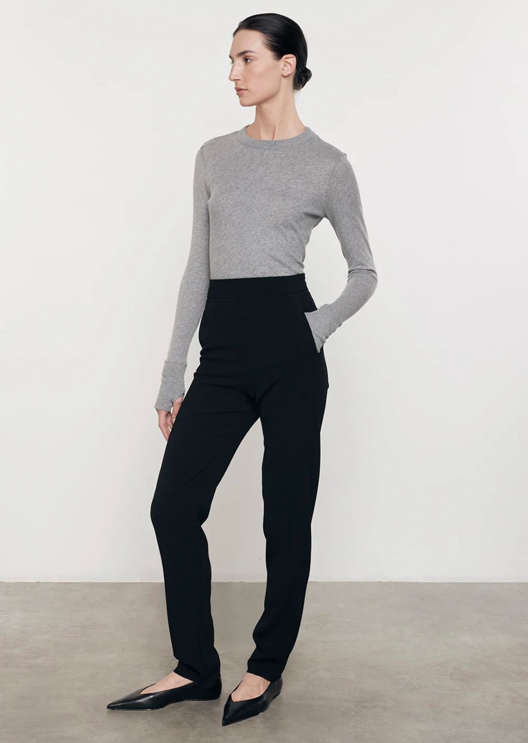 Enza Costa Easy Cuffed Cashmere Crew