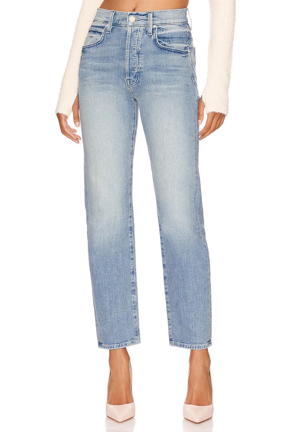 Mother High Waisted Hiker Hover Jean in Herbal Remedy