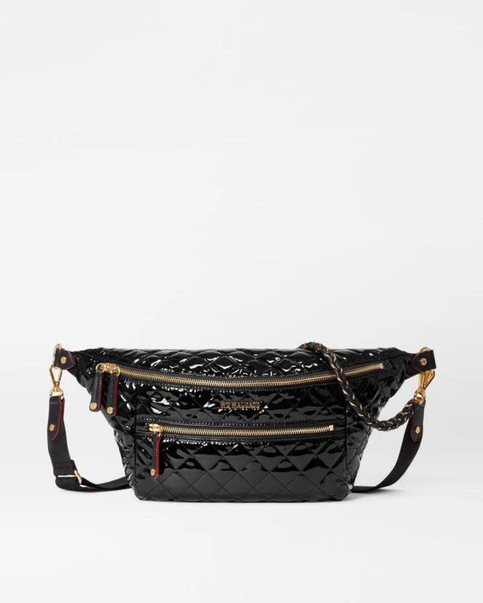 MZ Wallace Crosby Sling in Black Lacquer
