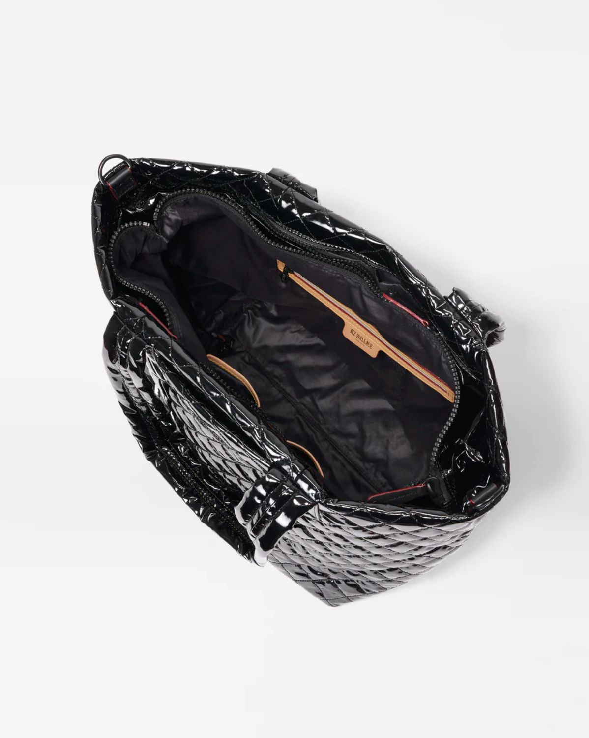 MZ Wallace Medium Metro Tote Deluxe in Black Lacquer