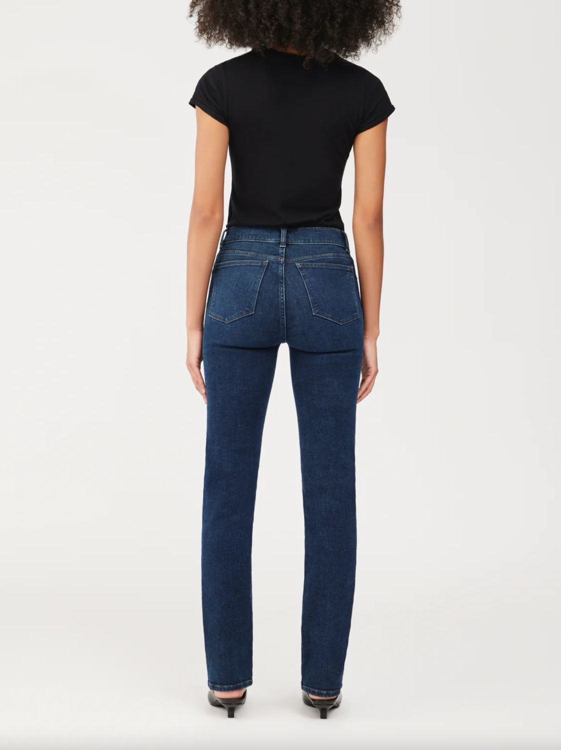 DL1961 Mara Mid Rise Straight Jean in India Ink