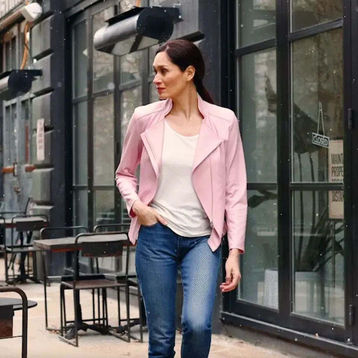 Clara SunWoo Liquid Leather Moto Jacket