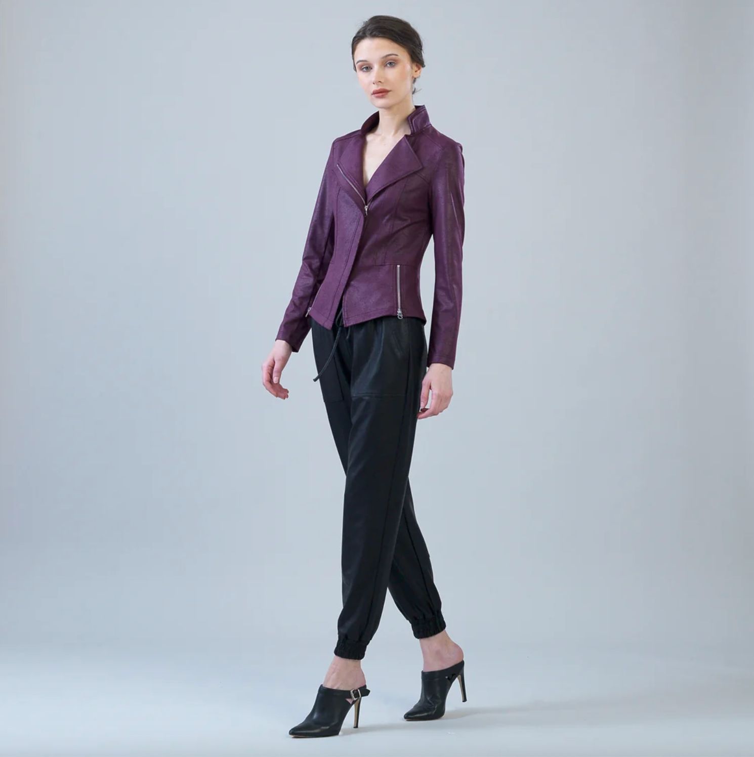 Clara SunWoo Liquid Leather Moto Jacket