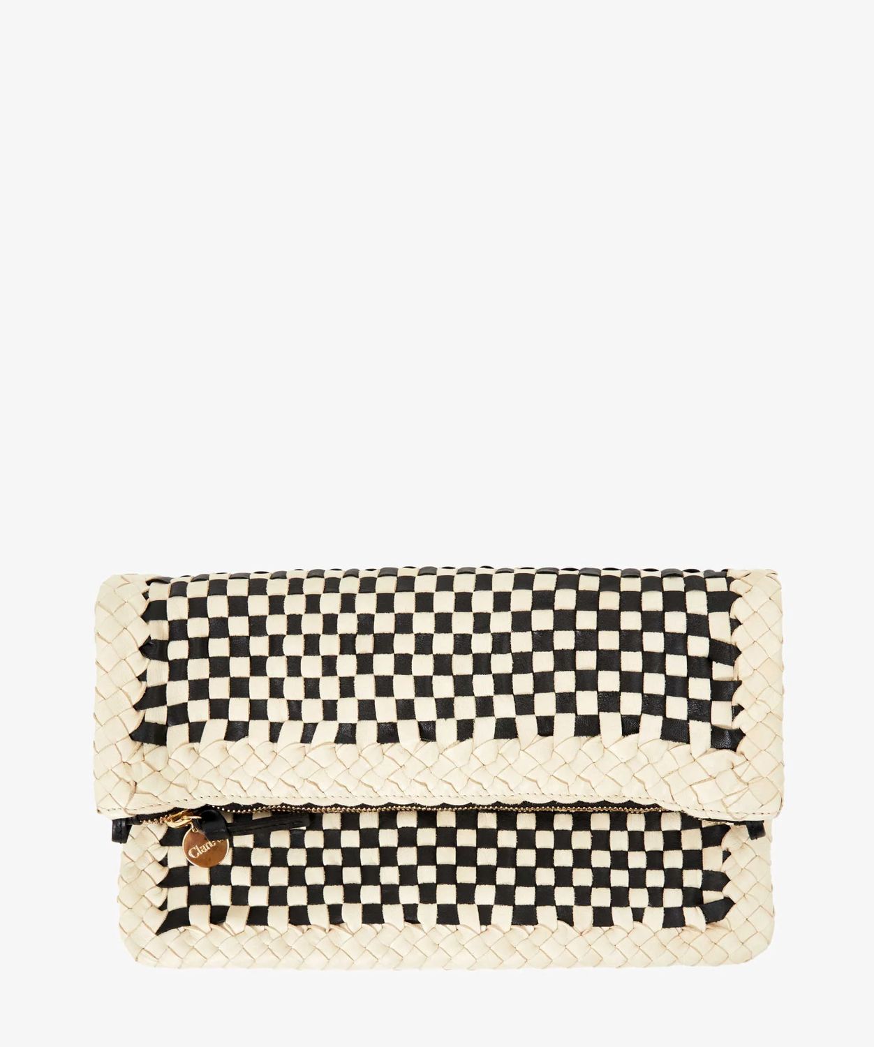Clare V Checked Foldover Clutch