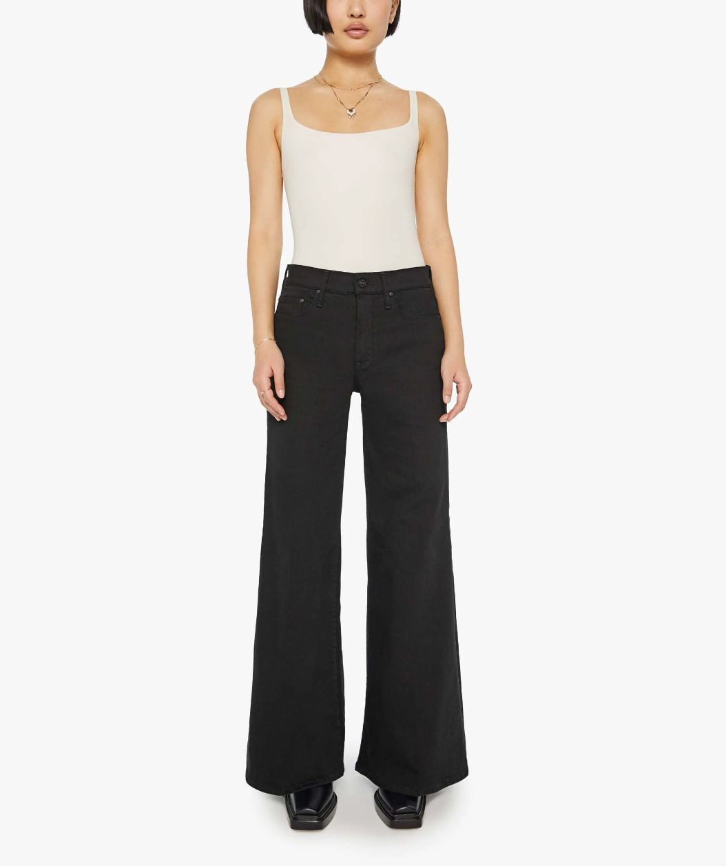 Mother Lil Twister Sneak Jean in Pitch