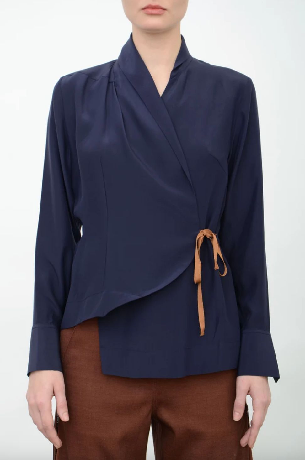 Elaine Kim Visaya Silk Wrap Shirt