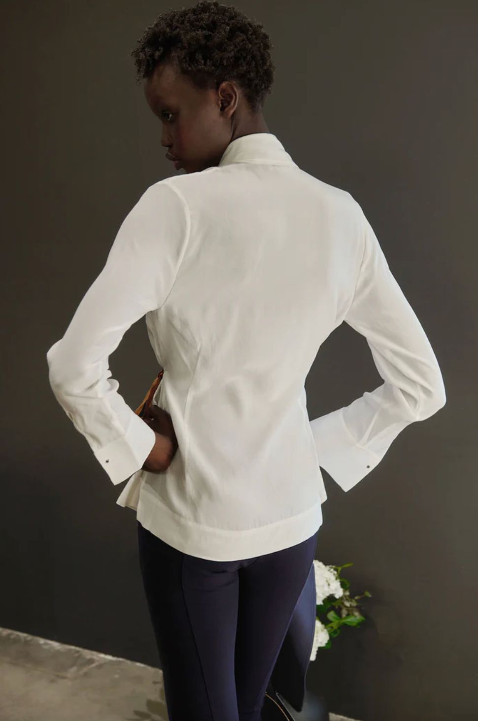 Elaine Kim Visaya Silk Wrap Shirt