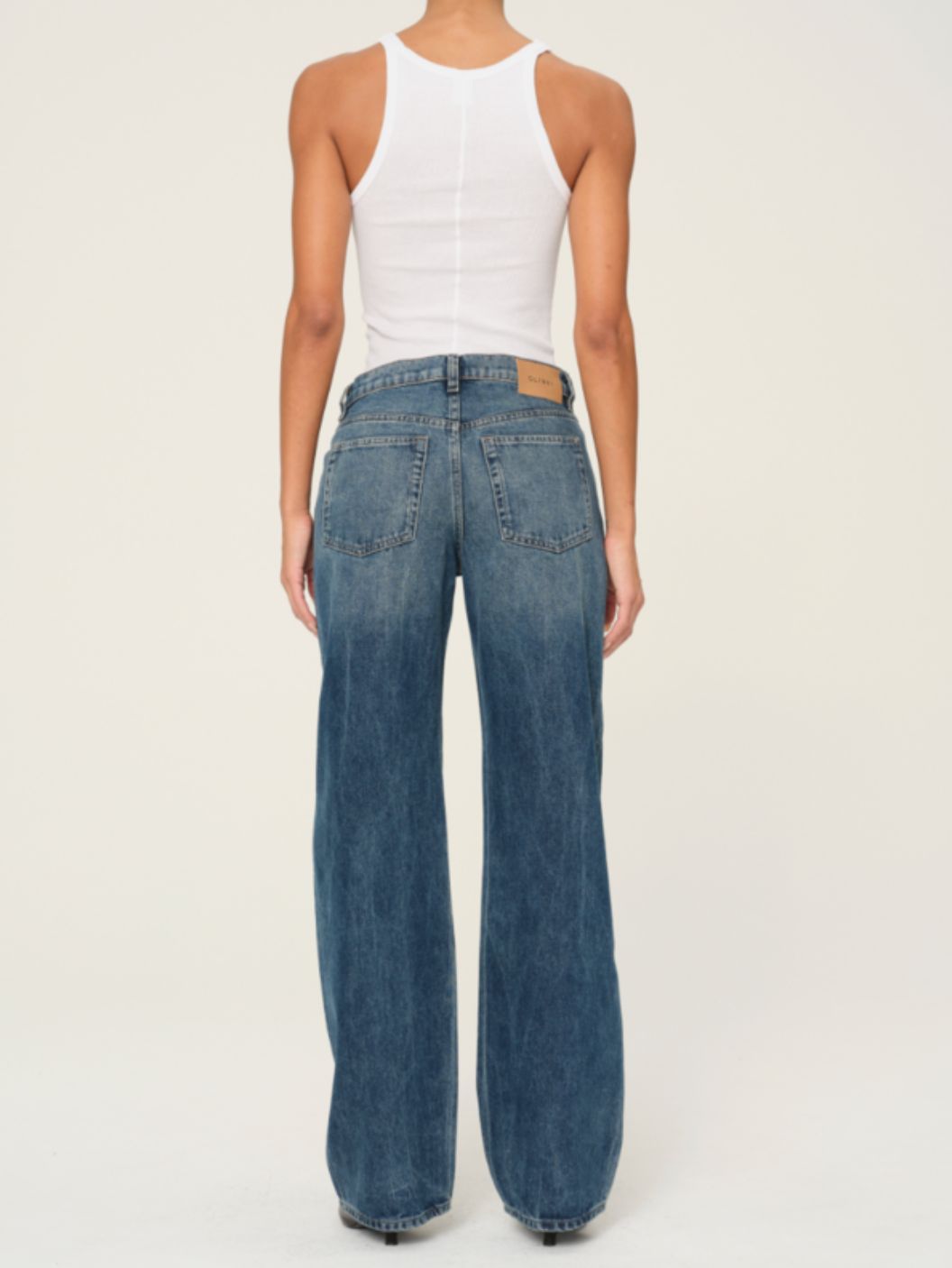 DL1961 Drue 32" Straight Low Rise Jean in Seagate