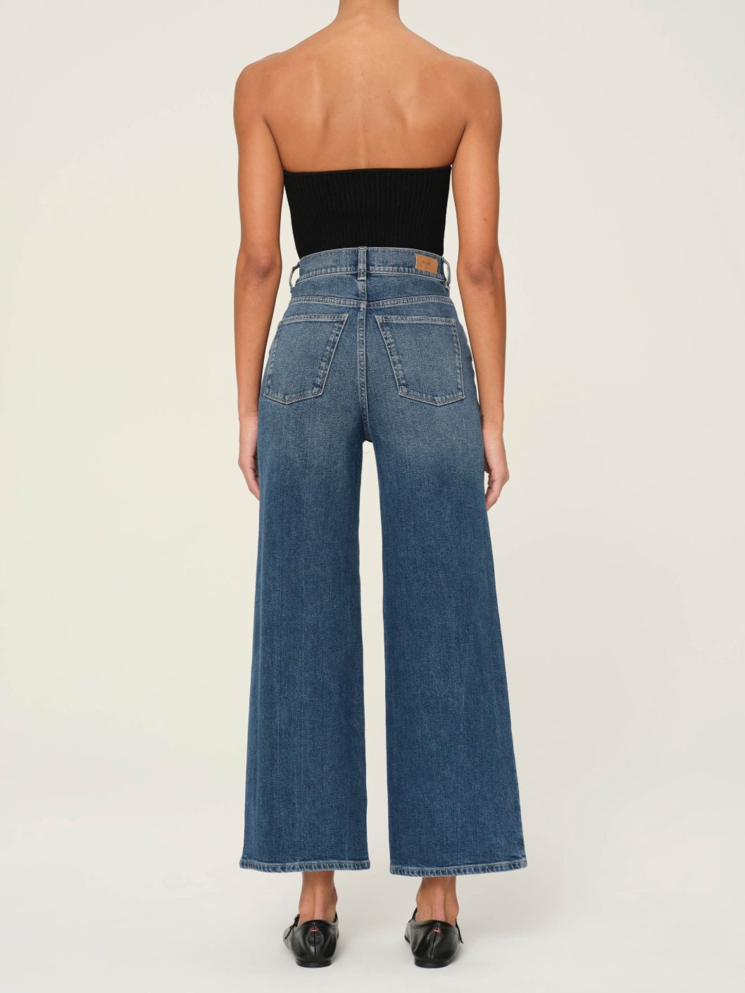 DL1961 Hepburn Wide Leg High Rise Jean in Seagate