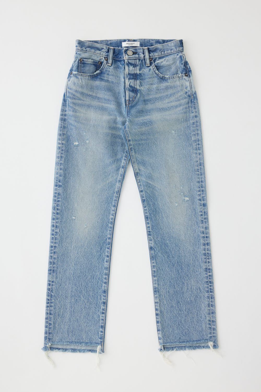 Moussy Nokomis Straight Jean, Color: Light Blue, Size: 25