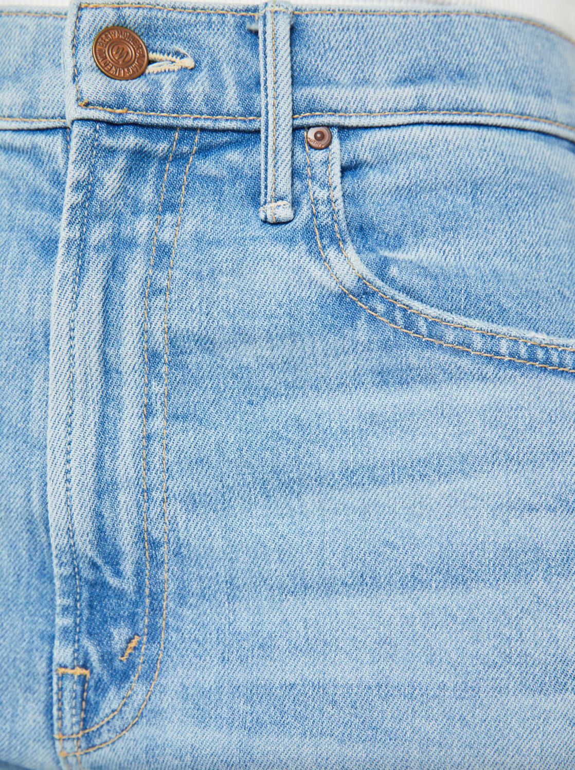 The Mother Rambler Zip Flood Jean in Read Between the Lines