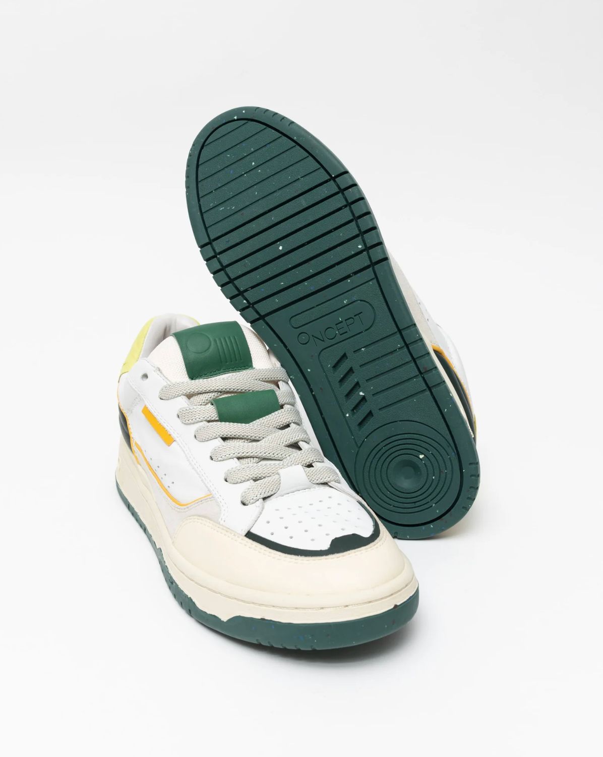 Oncept Paris Sneaker in Ivory/Green