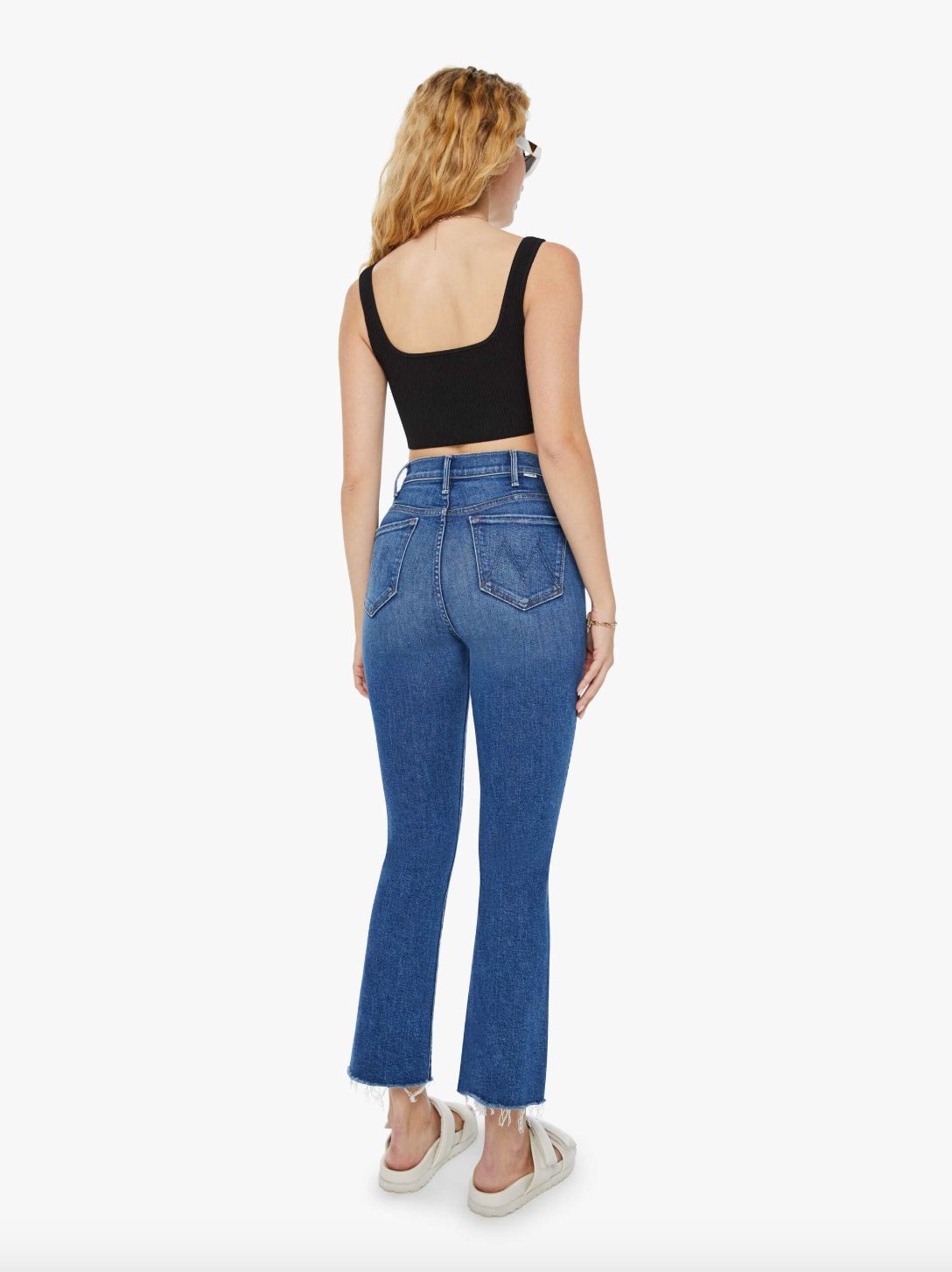 Mother The Hustler Ankle Fray Jean in Grasping at Straws