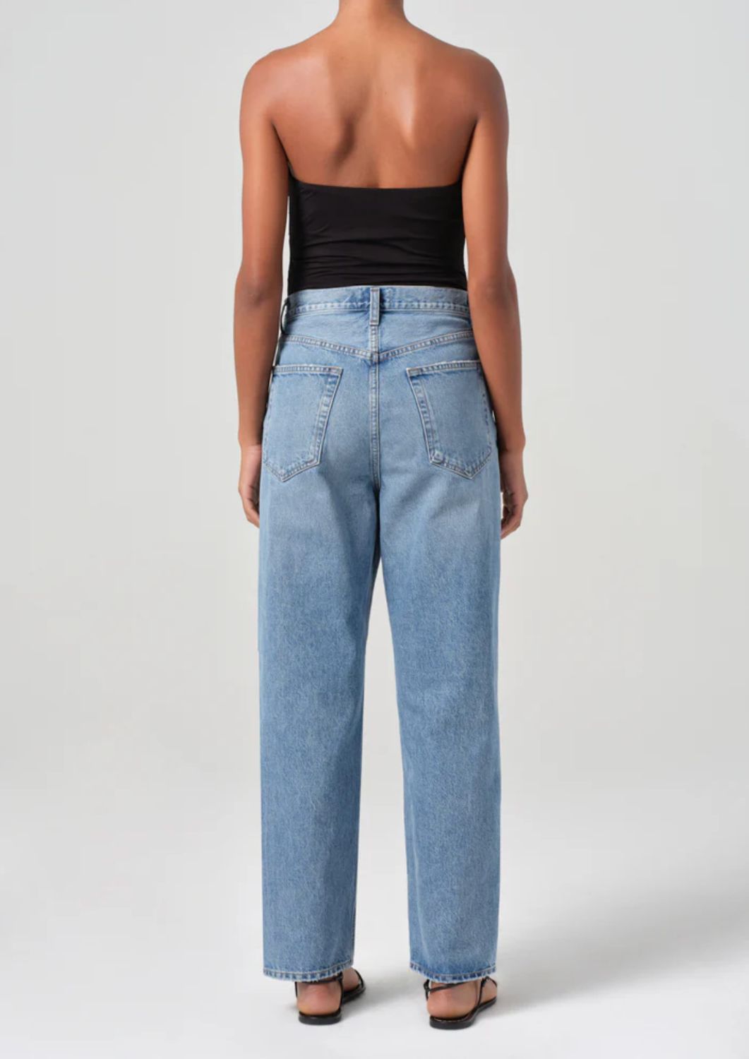 AGolde V-Waist Baggy Jean in Fairway