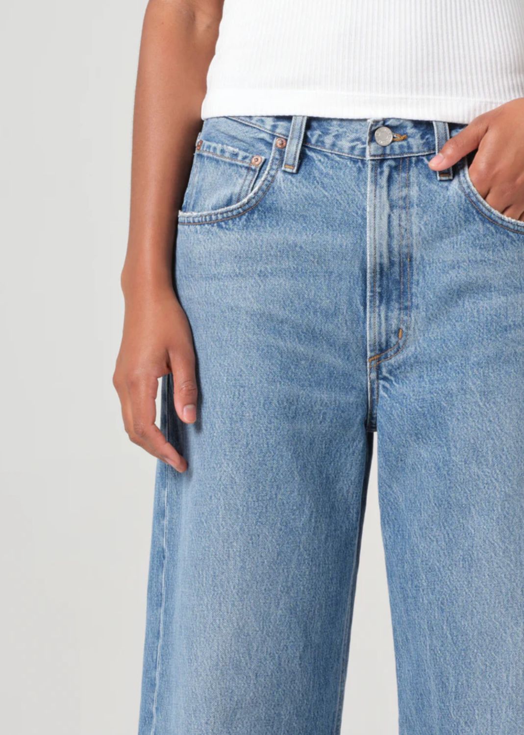 AGolde Low Curve Jean in Fairway