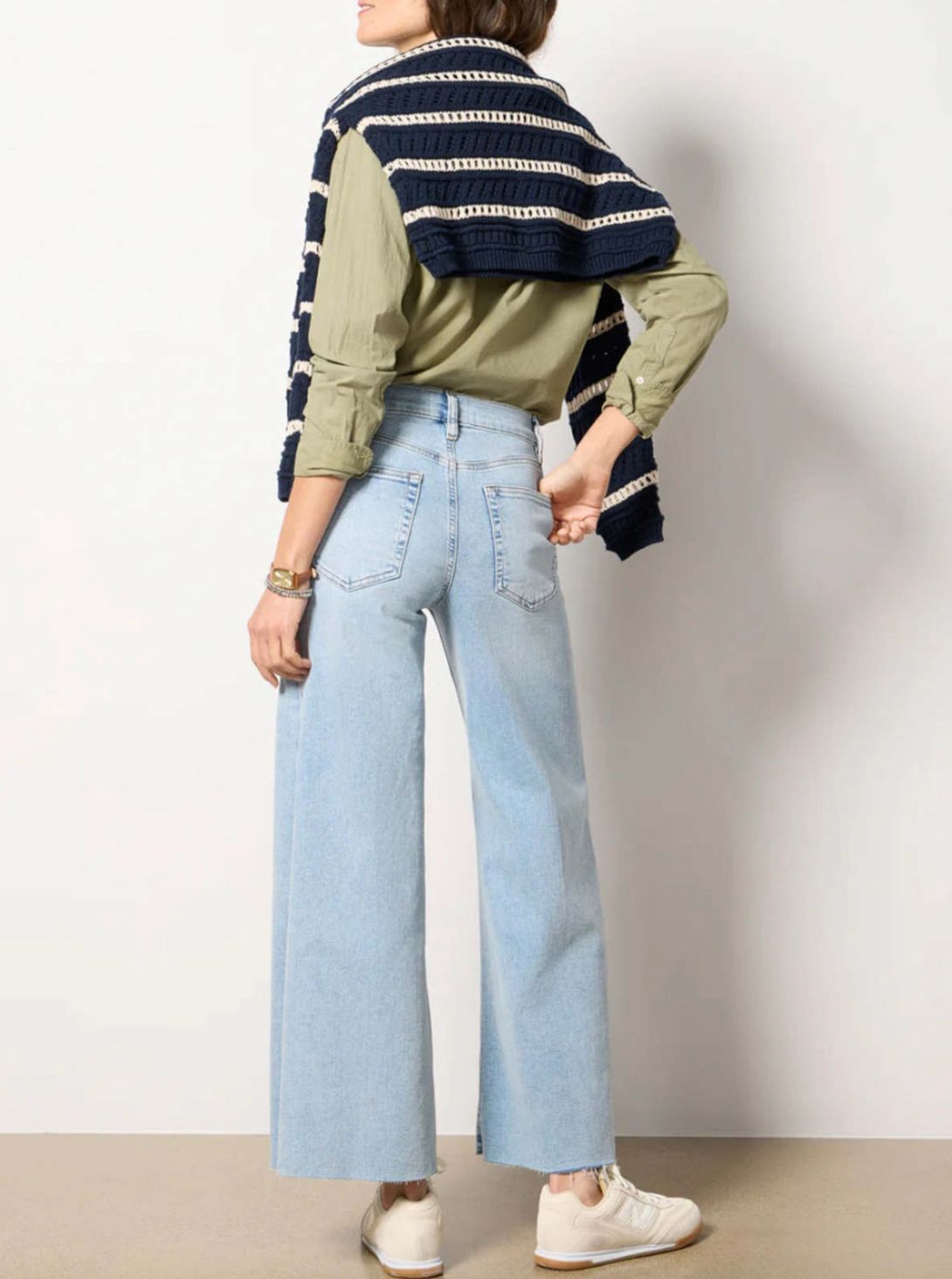 Frame Le Palazzo Crop Jean in Tribute Raw After