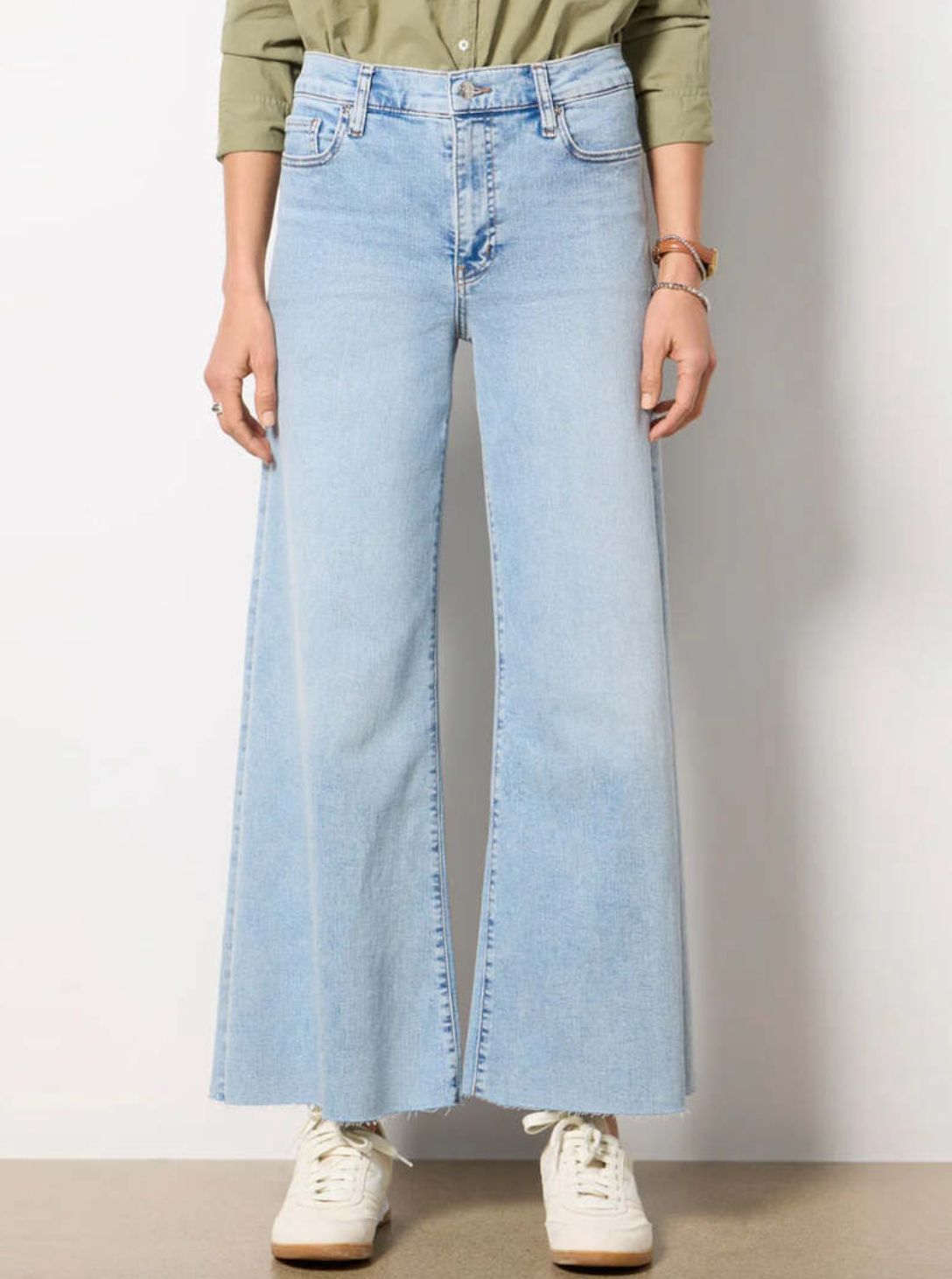 Frame Le Palazzo Crop Jean in Tribute Raw After