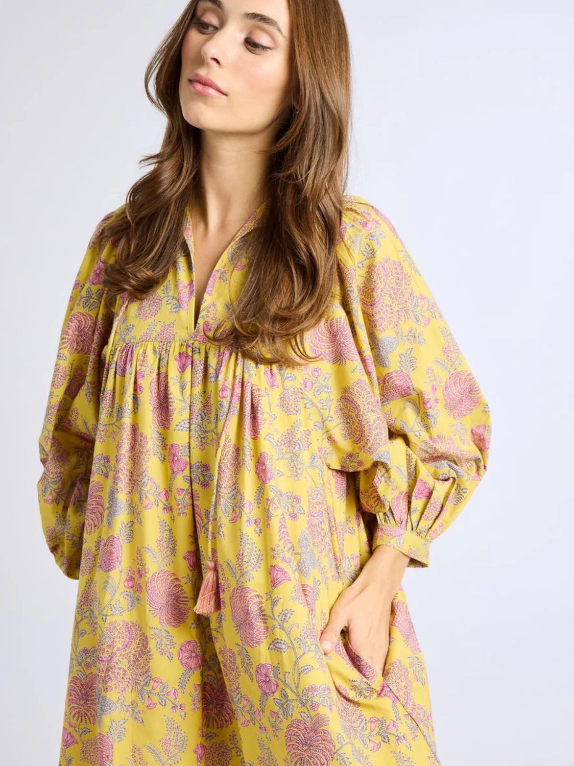 Mille Daisy Dress in Citron Floral