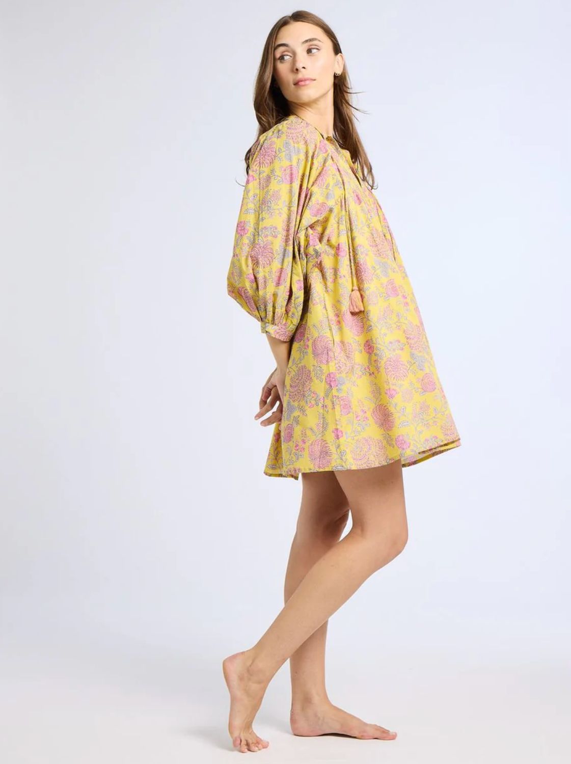 Mille Daisy Dress in Citron Floral