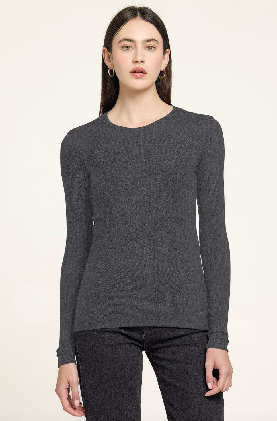 Goldie Long Sleeve Cotton Rib Tee
