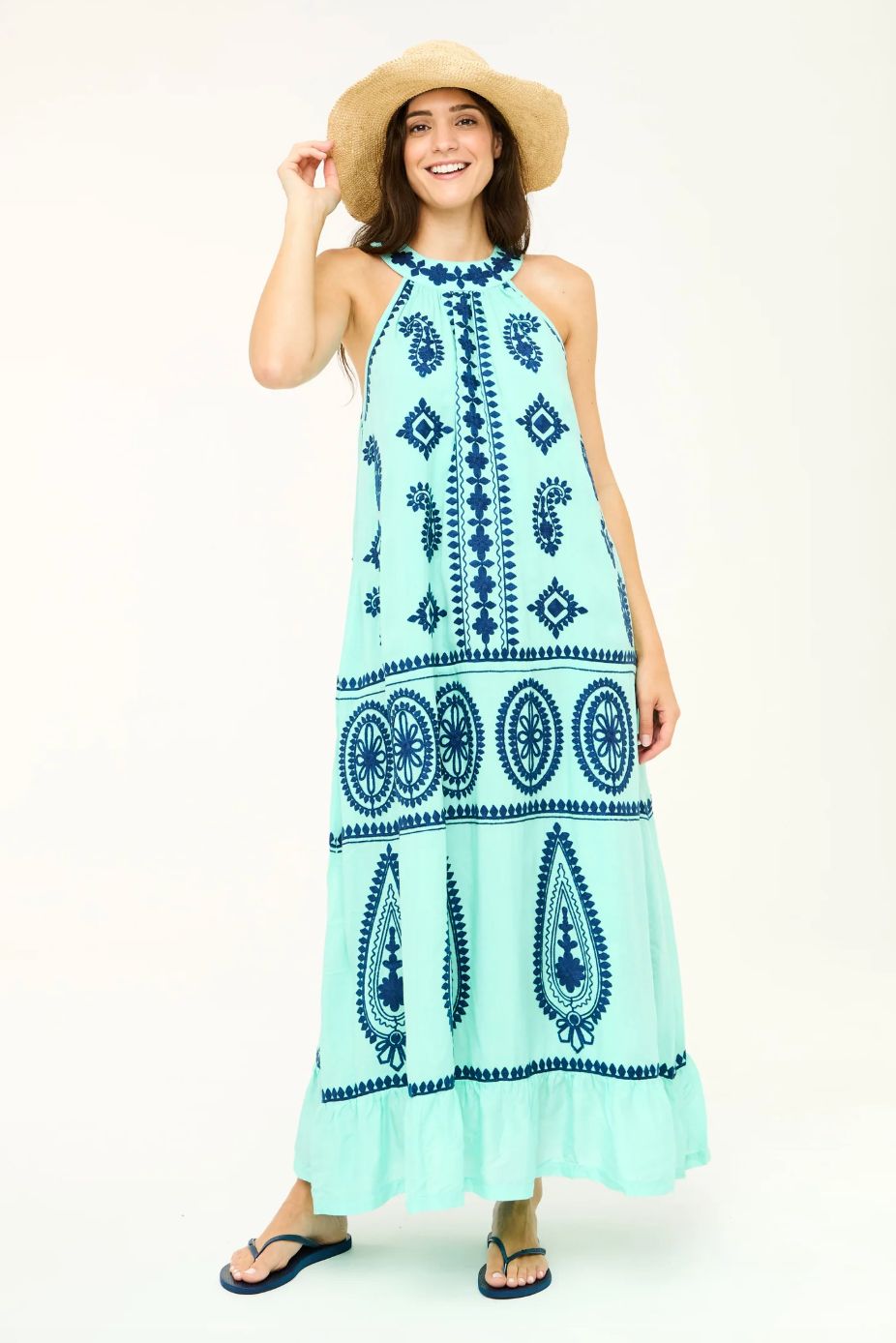Hiho Long Dress in Ice Green