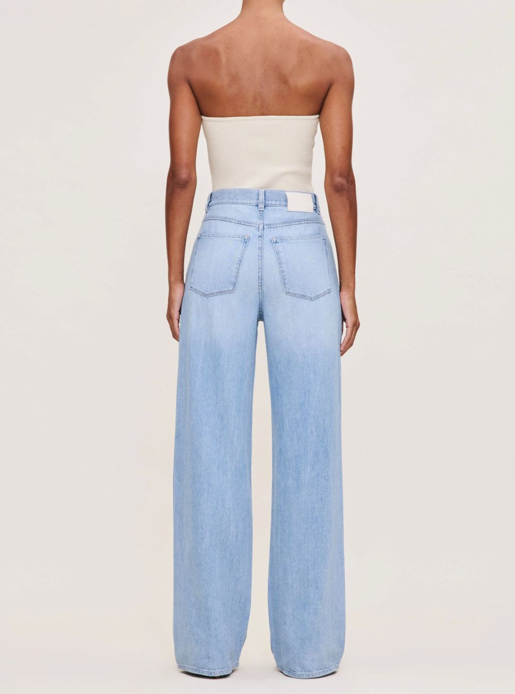 DL1961 Isabel Wide Leg Mid Rise Jean in Beachfront