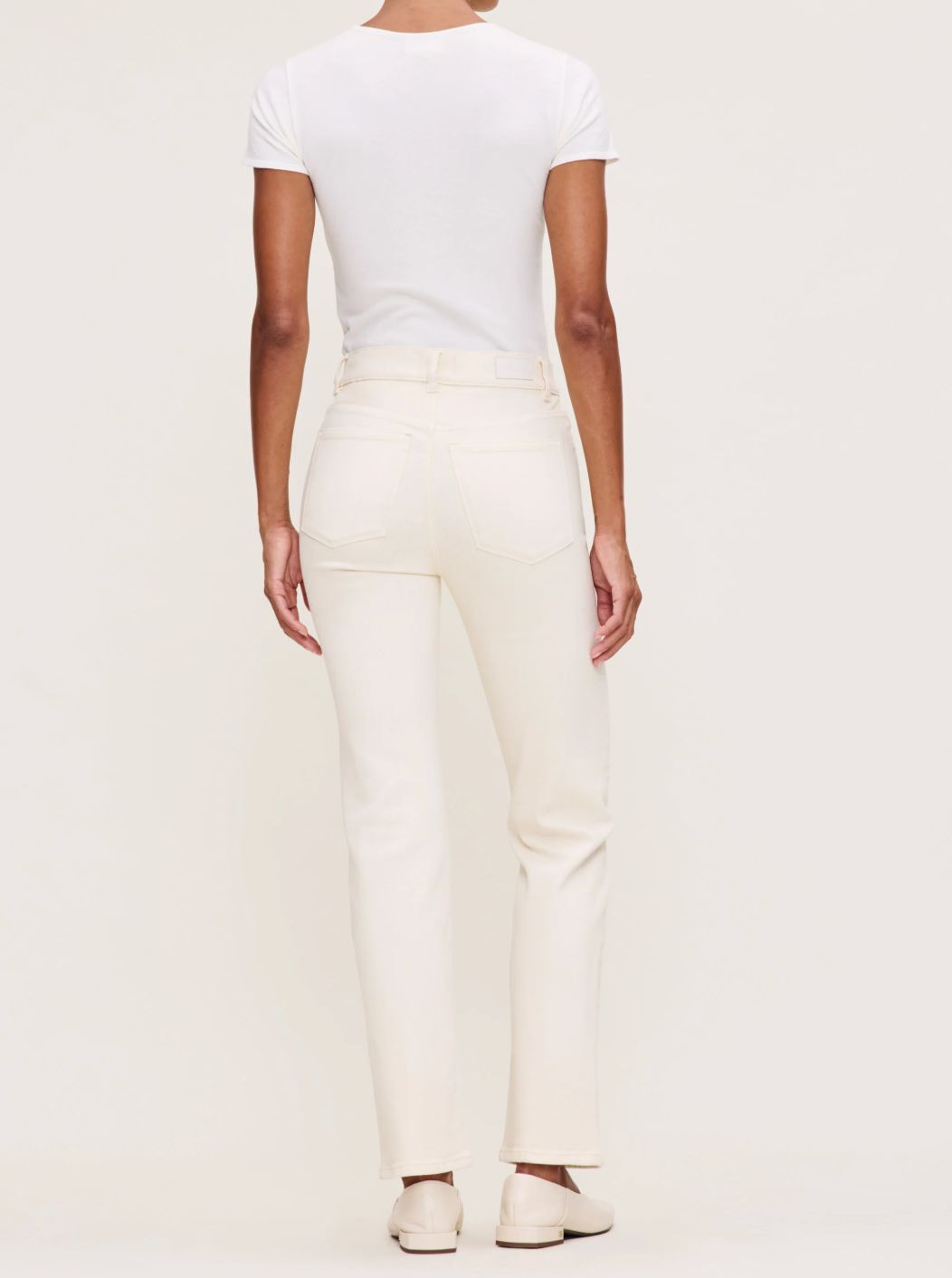 DL1961 Halle 29" Straight Jean in Ecru