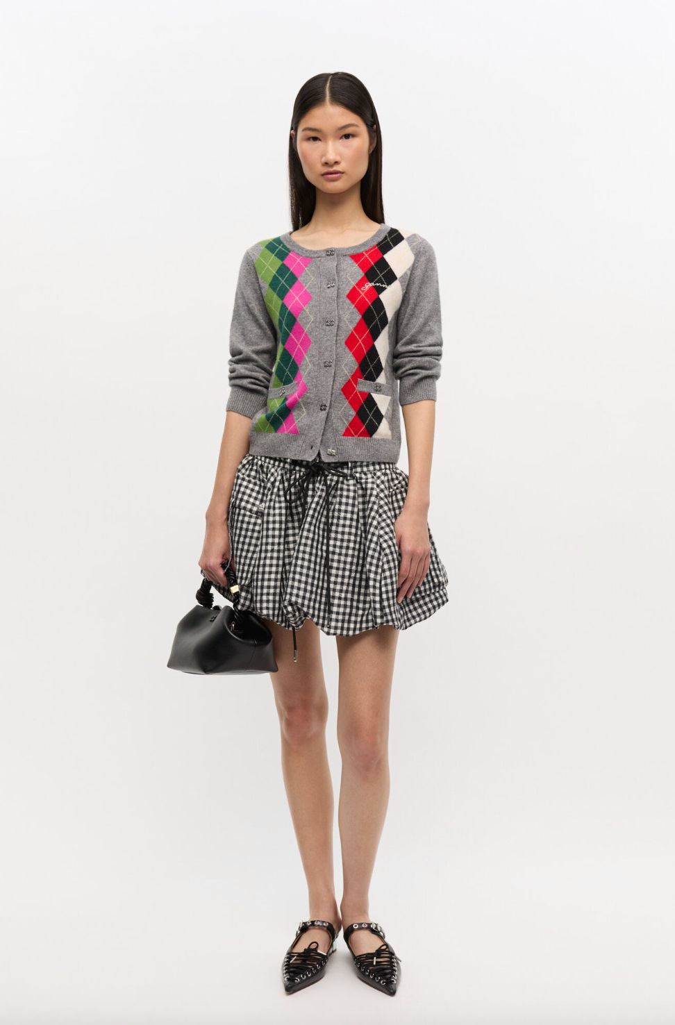 Ganni Argyle Cardigan