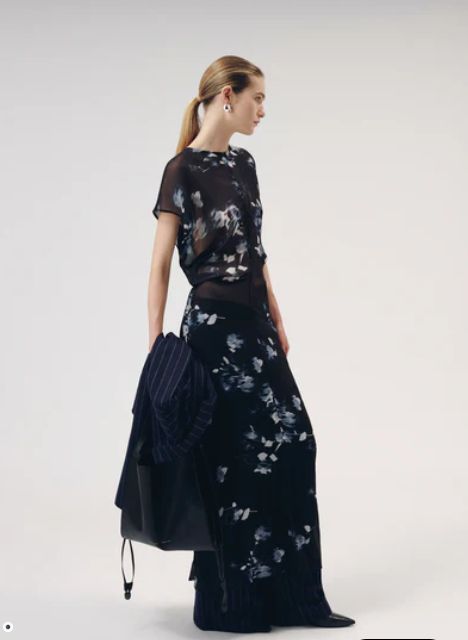Liviana Conti Soraya Floral Dress, Color: Navy, Size: 38