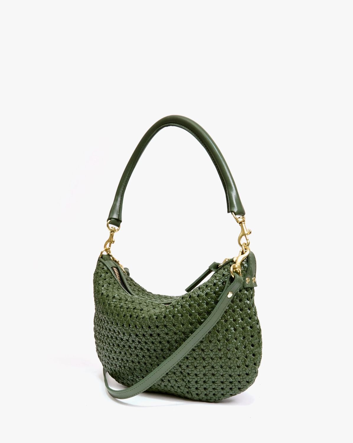 Clare V Petite Moyen Army Rattan
