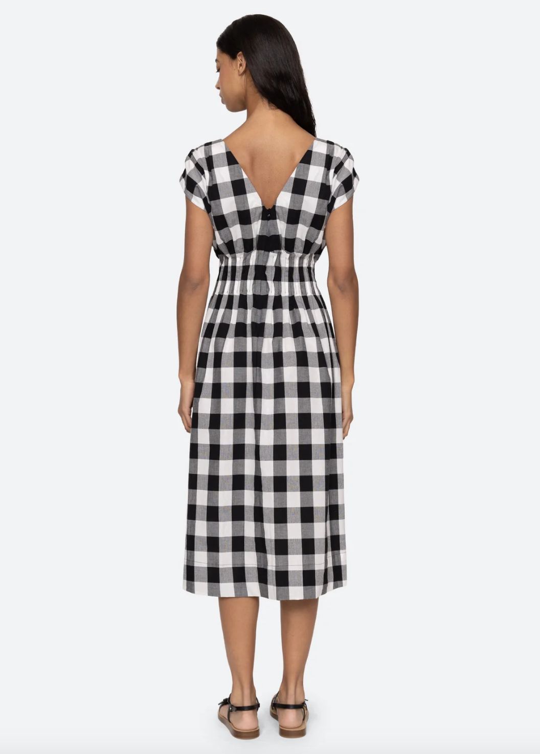 Sea-NY Neci Gingham Midi Tank Dress