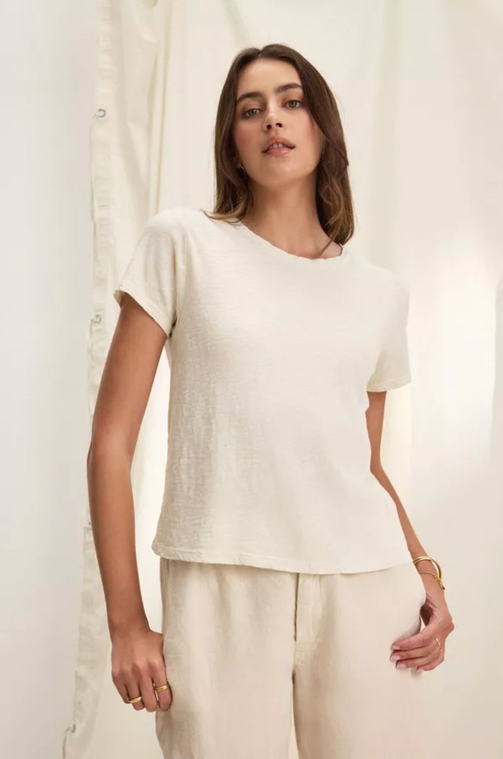 Velvet Marie Tee in Oat
