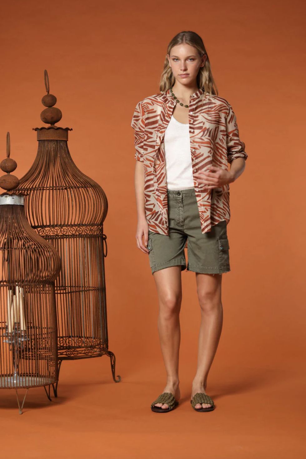 Mason's Studded Cargo Bermuda Short