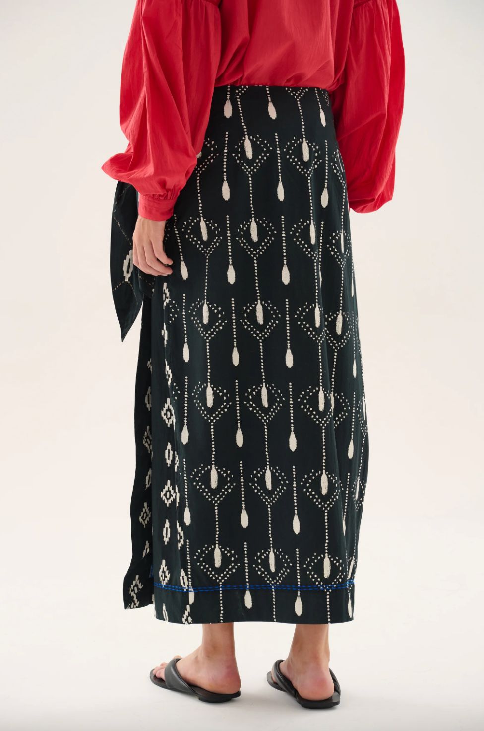Maria Cher Torcuato Midi Wrap Skirt