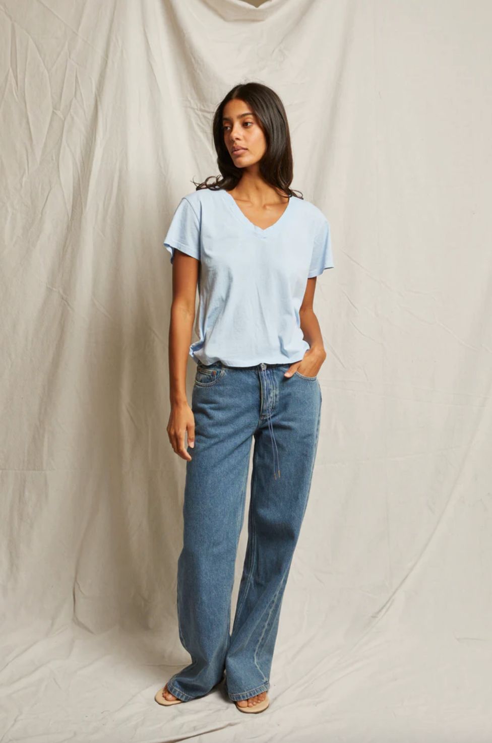 Perfect White Tee Hendrix Sky Blue Tee