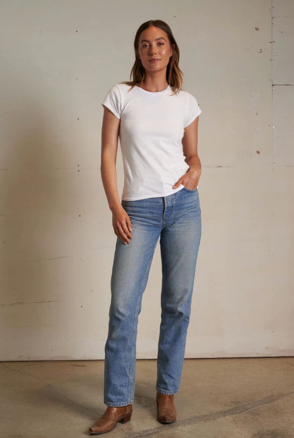 Perfect White Tee April Recycled Cotton Baby Tee