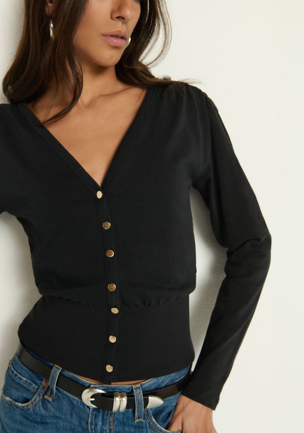 Nation Colette Cardigan, Color: Jet Black, Size: XS