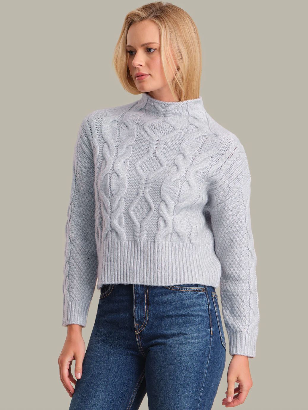 525 America Grace Cable Neck Sweater