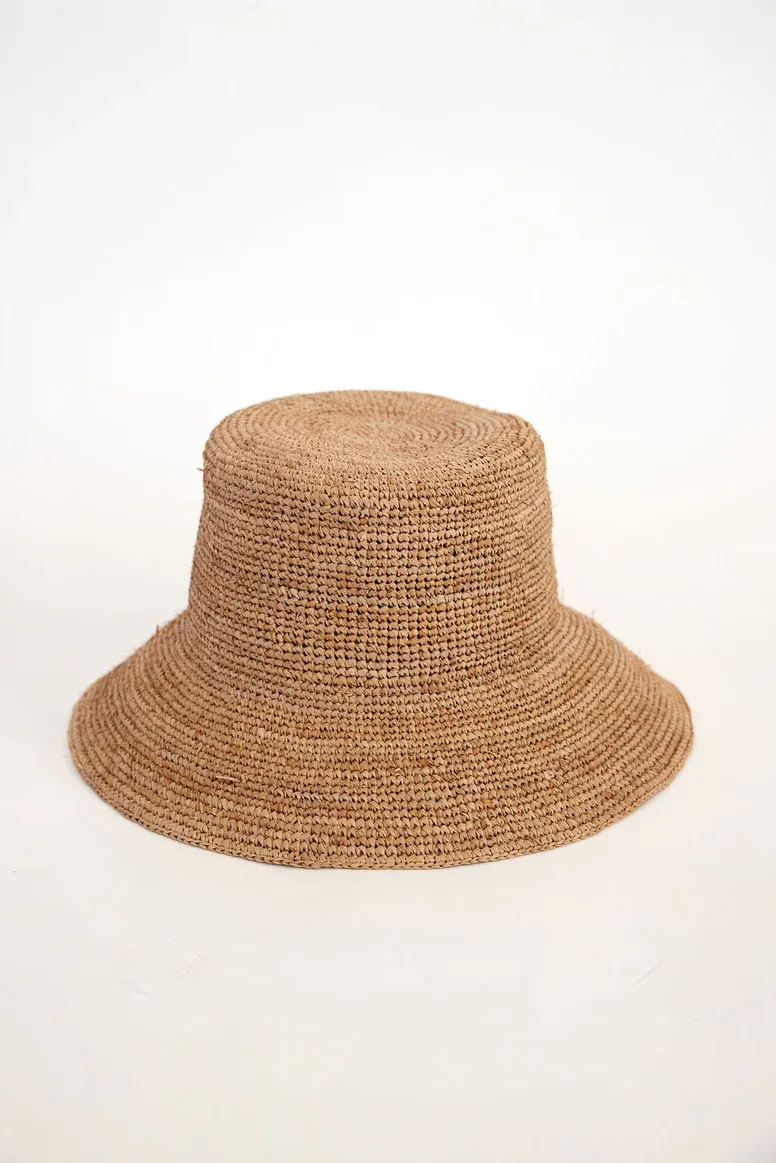 Hat Attack Crochet Bucket Hat, Color: Toast