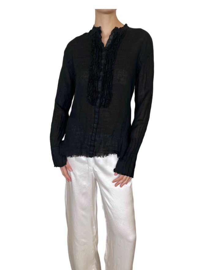 Jaga Tuxedo Shirt, Color: Black, Size: 1