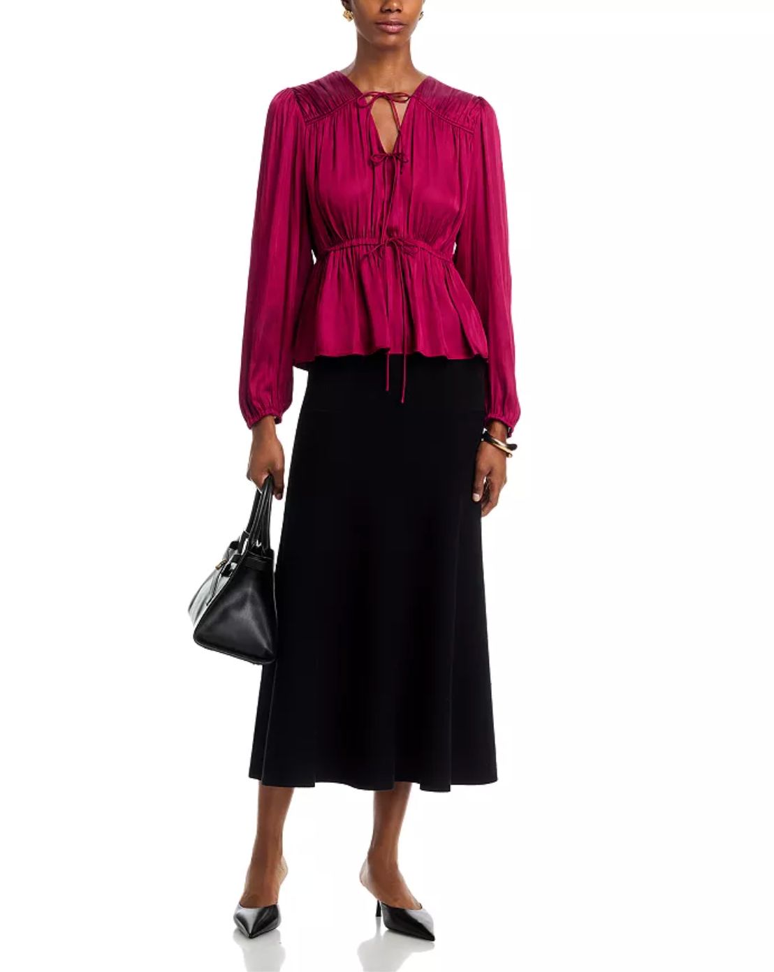 Derek Lam Esmeralda Satin Blouse