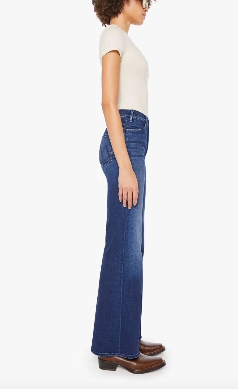 Mother The Hustler Roller Sneak Jean in Homecoming High Wash