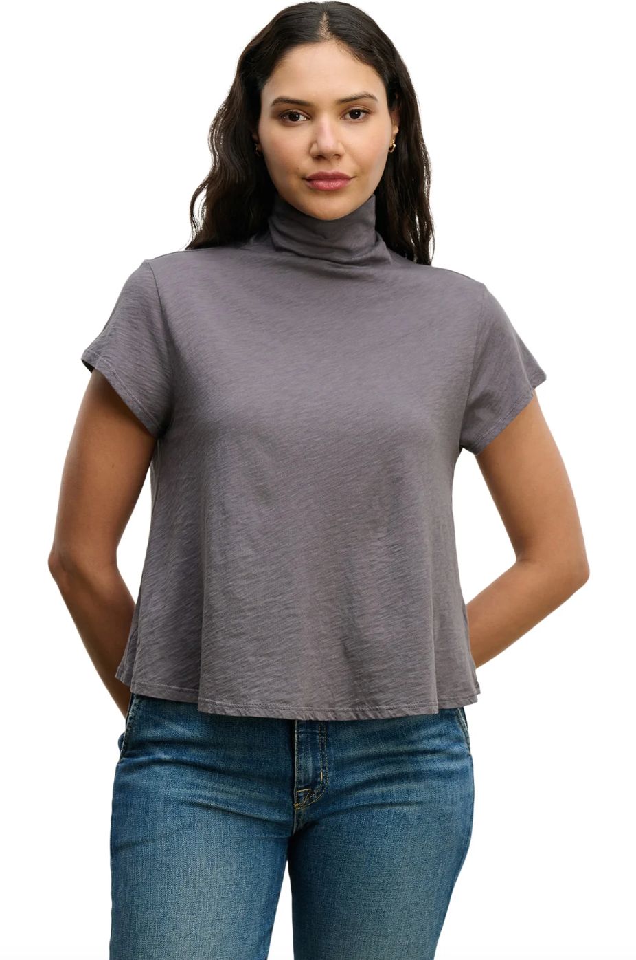 Velvet Savi Mock Neck Tee